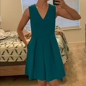 Draper James Turquoise V Neck Dress 2